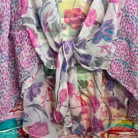 Steve Madden Sheer Floral Kimono Coverup 0153 - Picture 8 of 8